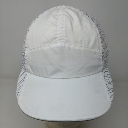 L.L. Bean Womens Strapback Hat White OSFA Floral Pattern 100% Polyester