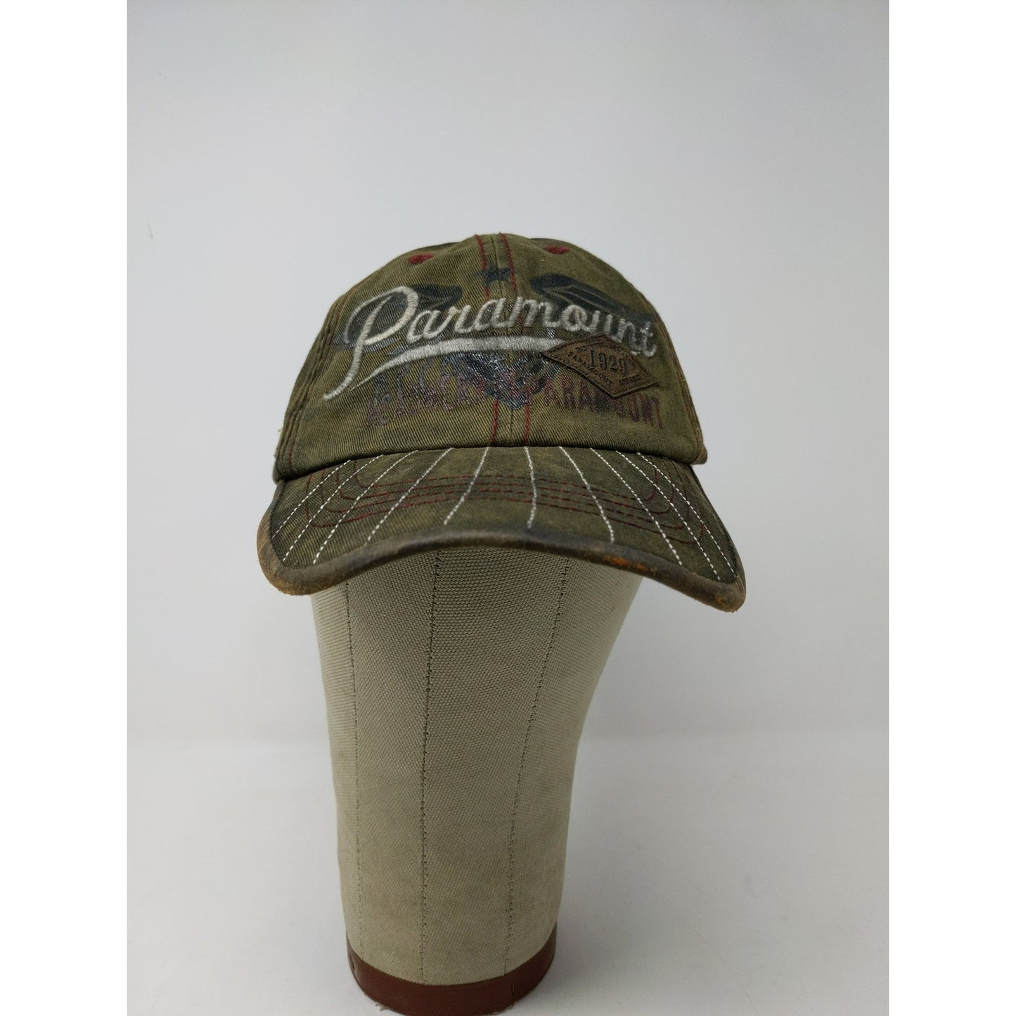 Paramount Apparel International Strapback Hat Green OSFA Embroidered Spell Out