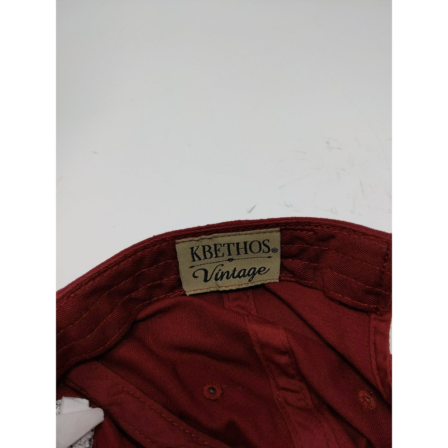 StupidLaBih Slideback Hat Embroidered Logo Kbethos Vintage Cap Red