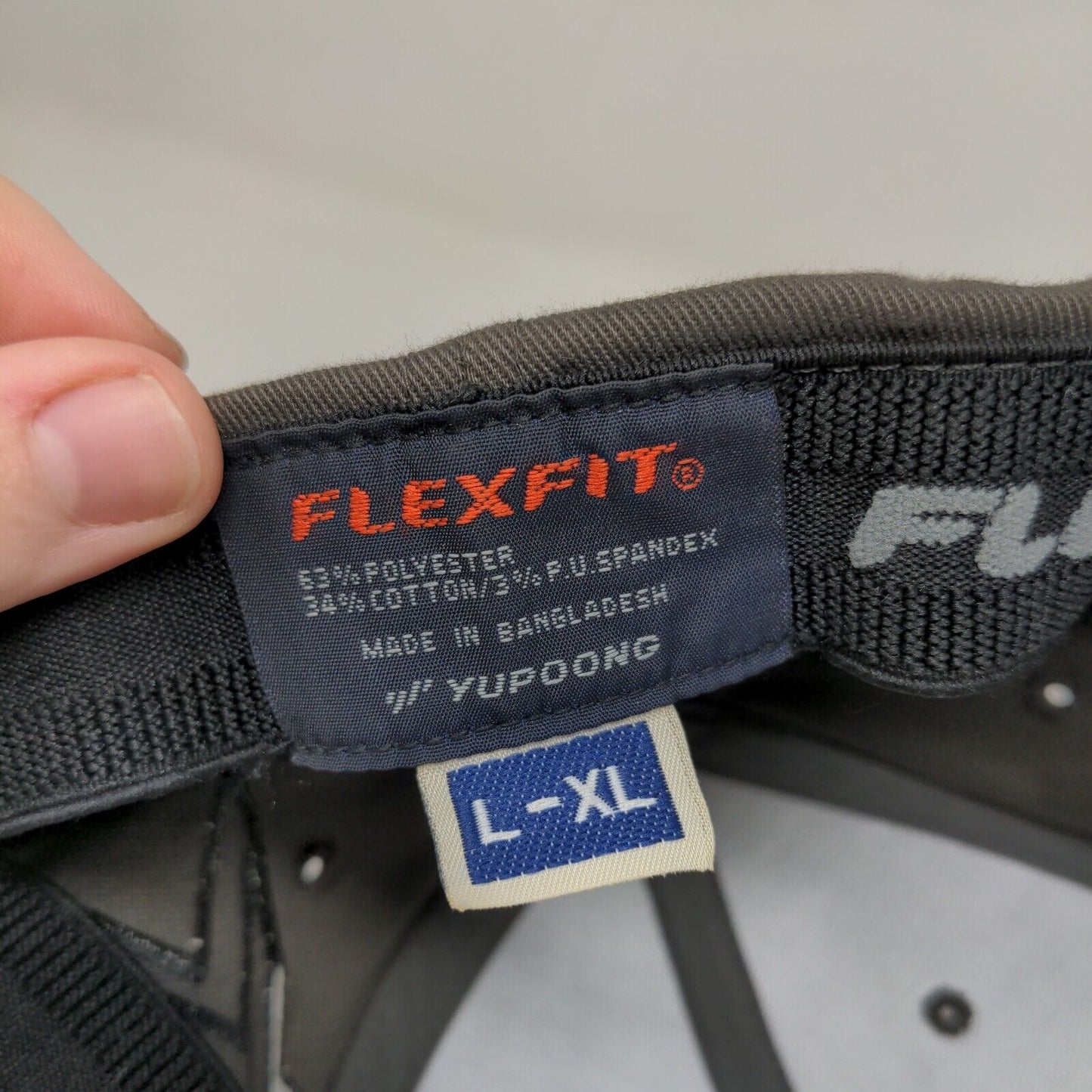 FlexFit JDK Hardscapes Fitted Hat Gray Size L-XL Embroidered Logo