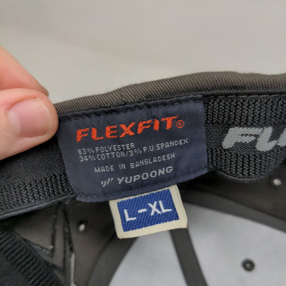 FlexFit JDK Hardscapes Fitted Hat Gray Size L-XL Embroidered Logo