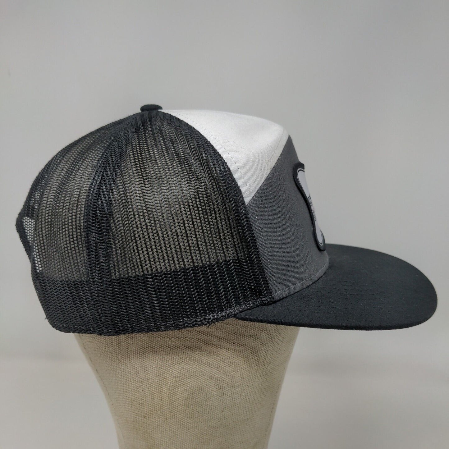 RCM Supply Men's Snapback Mesh Back Hat Cap Black Gray Patch Logo
