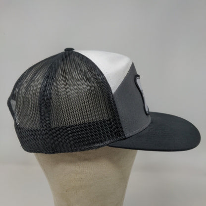 RCM Supply Men's Snapback Mesh Back Hat Cap Black Gray Patch Logo
