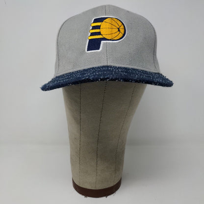 SWAG Indiana Pacers Snapback Hat Embroidered Logo Gray Blue Adjustable