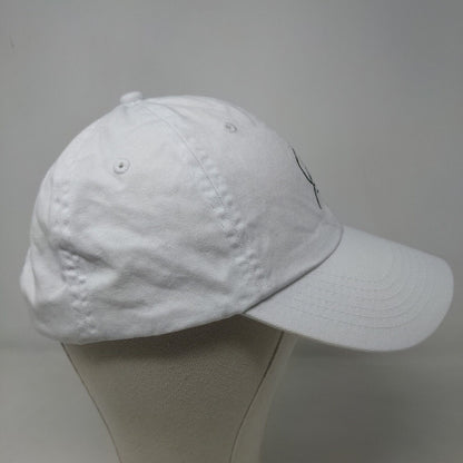 Unbranded Men's Slideback Hat White Adjustable Embroidered Bird Logo