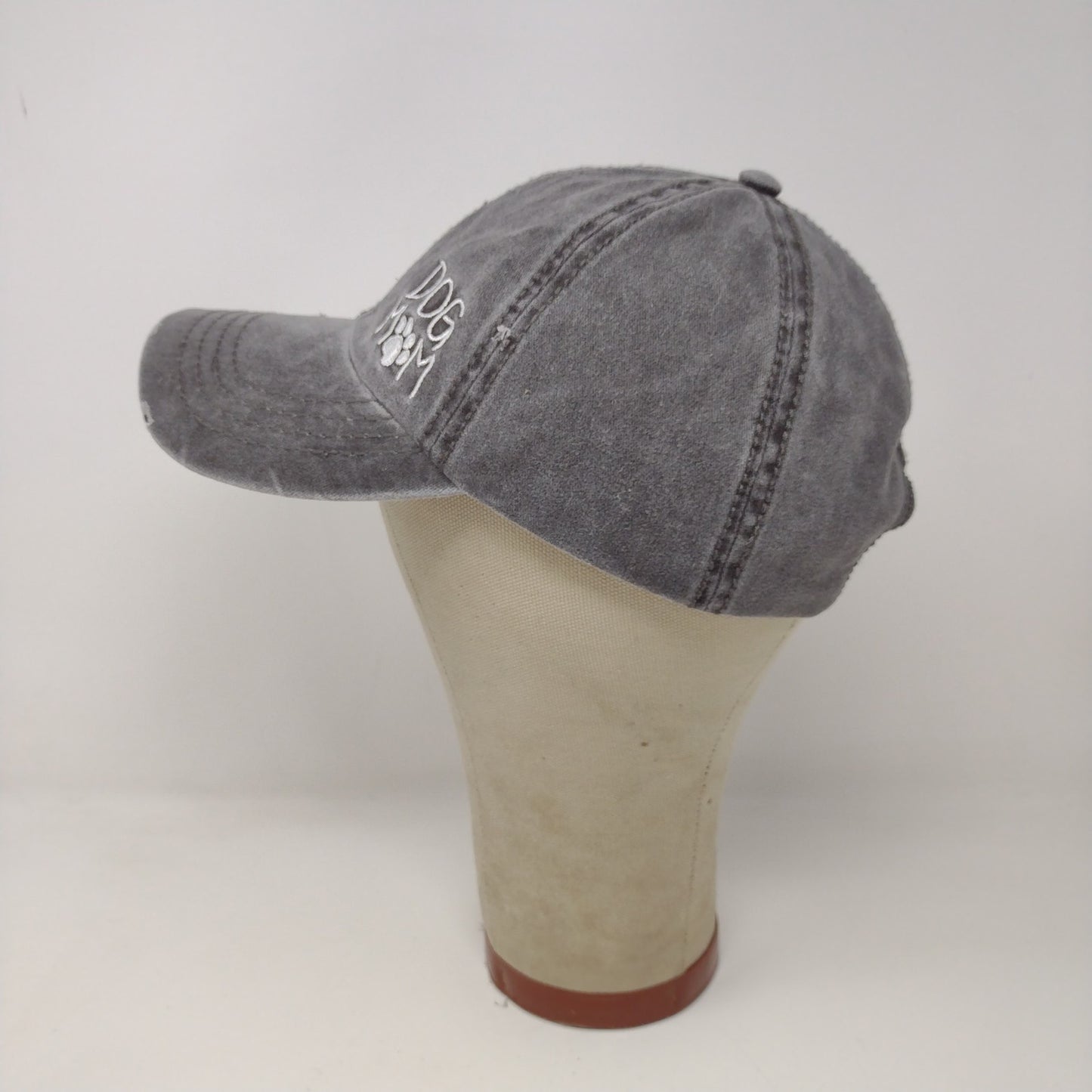 Altered State Dog Mom Slideback Hat Embroidered Paw Gray Distressed