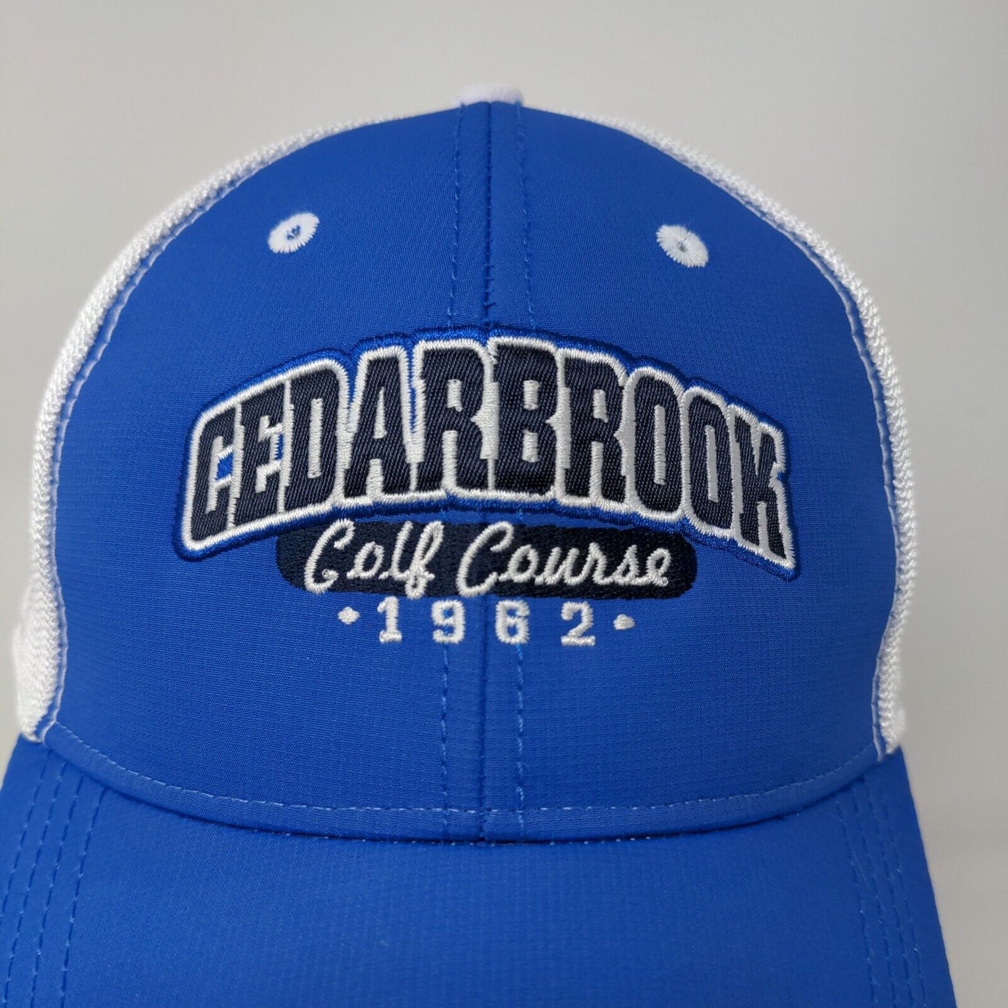 Ahead Mens Cedarbrook Golf Course Strapback Hat Blue White Adjustable