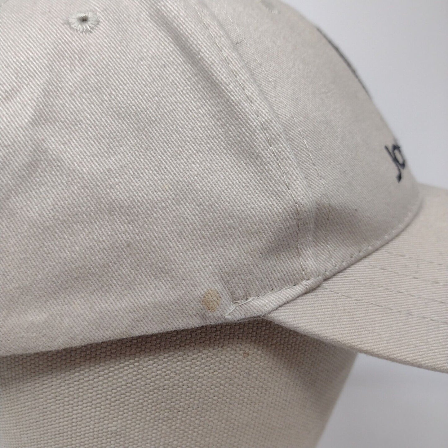 John Deere Men's Slideback Hat Tan OSFA Embroidered Logo 100% Cotton