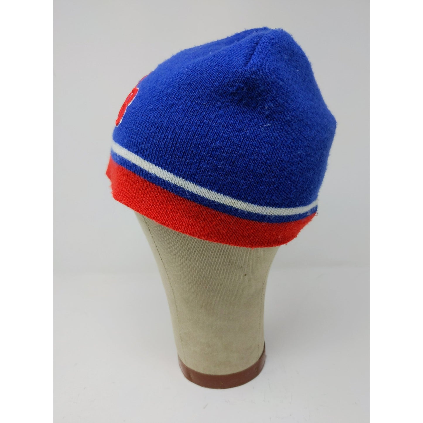 PrepGear Beanie Hat 100% Acrylic Red White Blue Embroidered WB Logo