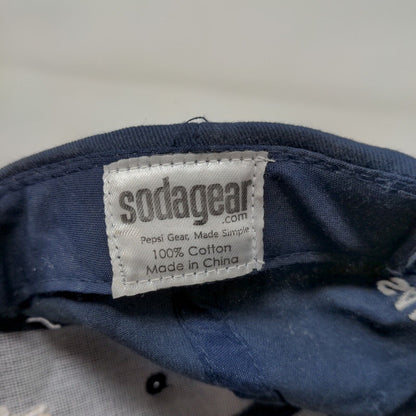 SodaGear Mens Strapback Pepsi Hat Blue Adjustable Embroidered Logo Patriotic