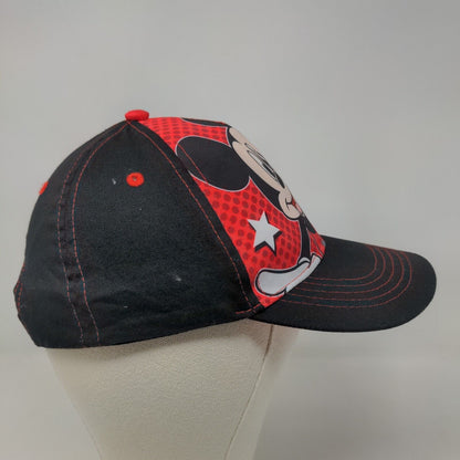 Disney Mickey Mouse Boy's Snapback Hat Black Red OSFA Graphic Logo