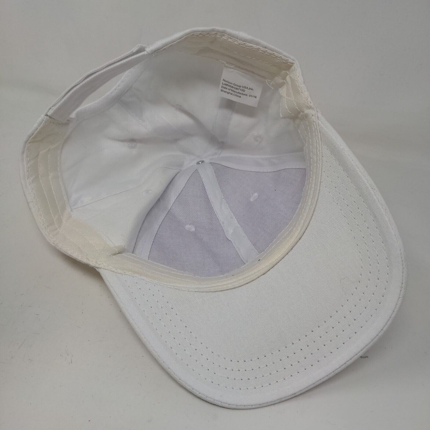 Unbranded Men's Strapback Hat White Adjustable Blank 100% Cotton