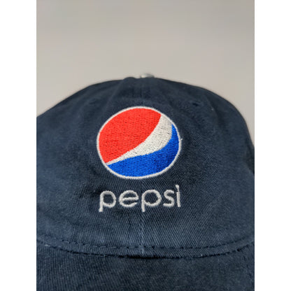 Port and Company Pepsi Slideback Hat Embroidered Logo Spell Out Blue