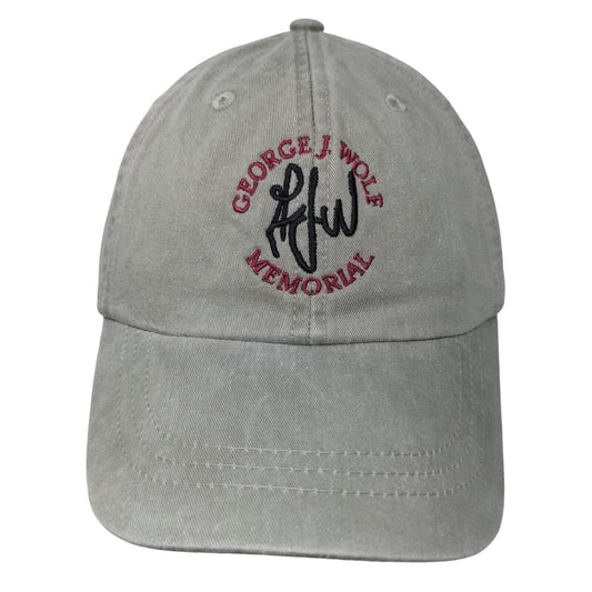 Adam's Men's Slideback Hat Gray Adjustable George J. Wolf Memorial W/Tags