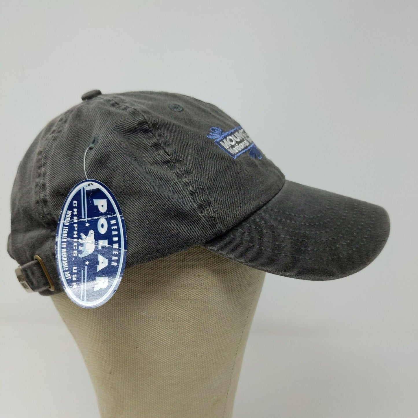 Polar USA Men's Slideback Hat Gray Mount Saint Helens W/Tags Embroidered