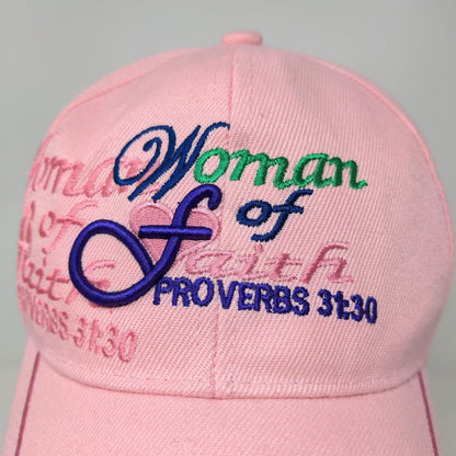 Christian Women’s Hat Proverbs 31 Women Of Faith Jesus Cap Pink Adjustable