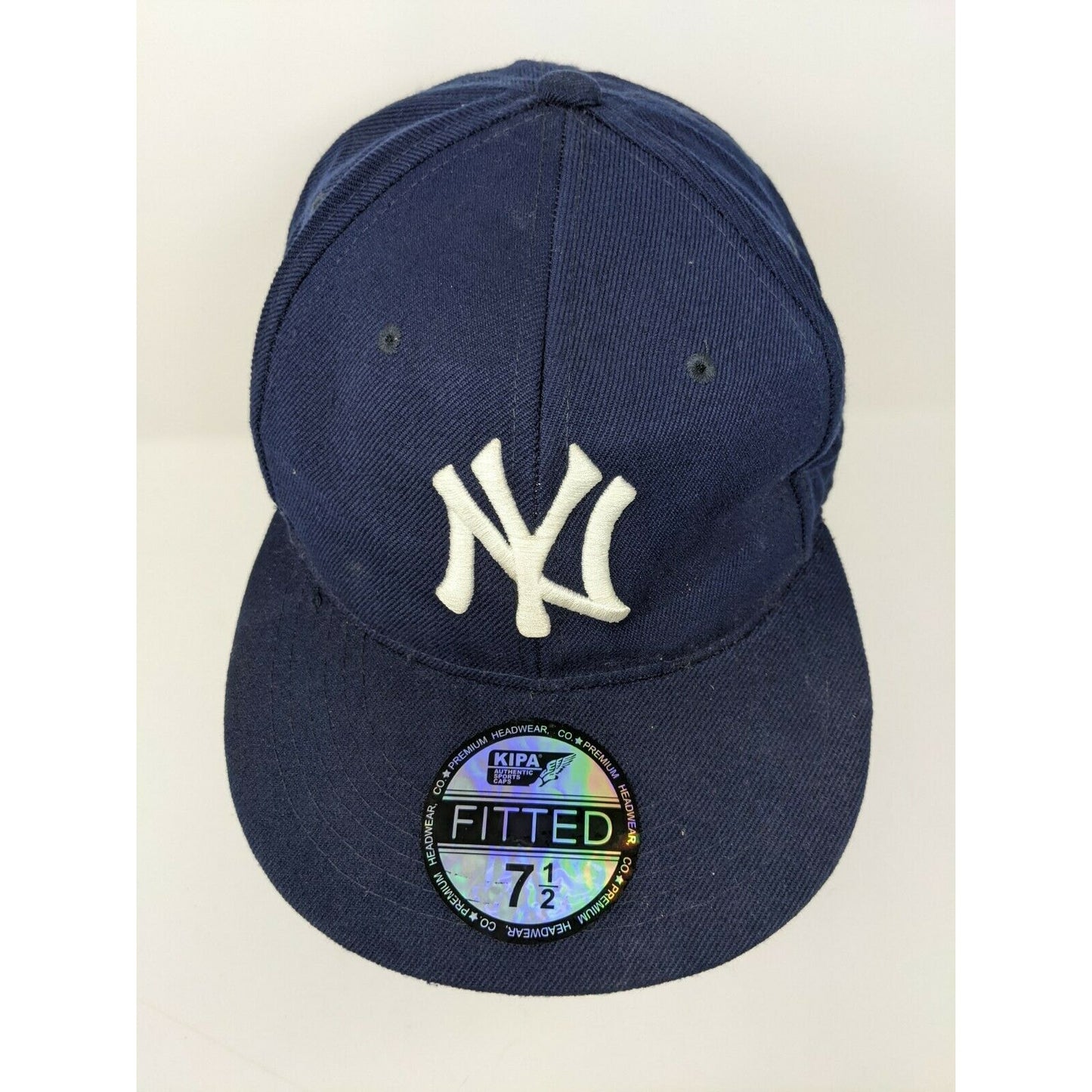 New Era Hat Cap New York Yankees MLB Size 7 1/2 Embroidered Logo Blue Baseball
