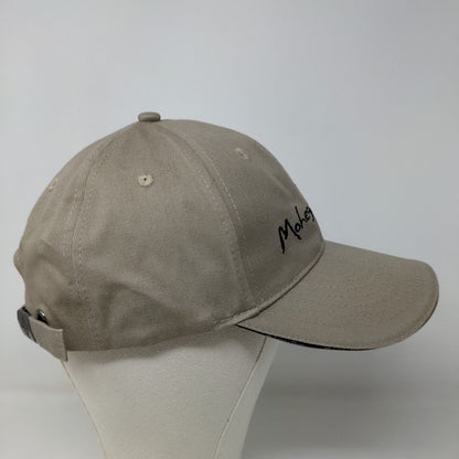 Mohegan Sun Men's Slideback Hat Tan Adjustable Embroidered Logo 100% Cotton