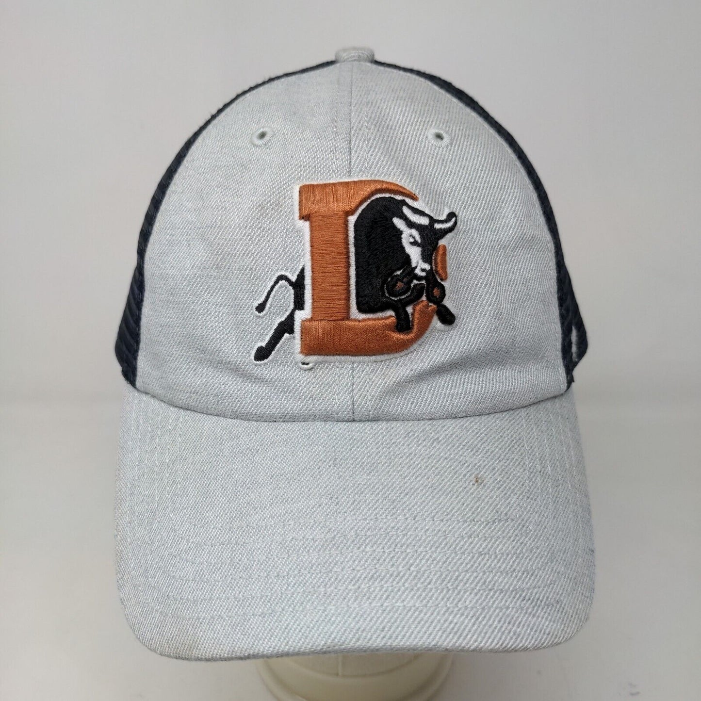 '47 Brand Men's Snapback Hat White Blue OSFA Mesh Back Durham Bulls Minor League