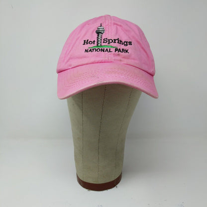 Hot Springs National Park Pink Strapback Baseball Hat Cap Adjustable Hook Loop