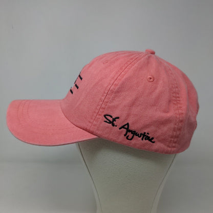 Adams Men's Slideback Hat Pink Coral Adjustable Embroidered Sailboat Logo Cotton