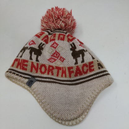 The North Face Baby Infant Beanie Hat Multicolor Pom Pom 100% Polyester