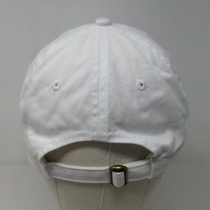 Unbranded Men's Slideback Hat White Adjustable Embroidered Bird Logo 100% Cotton