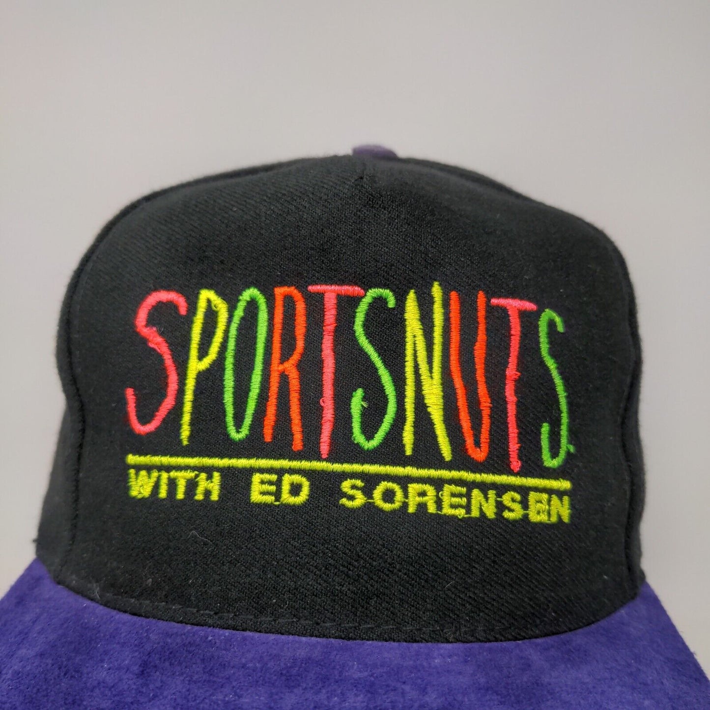 San Sun Men's Snapback Hat Black OSFA WRTV6 Sportsnuts Ed Sorensen Vintage