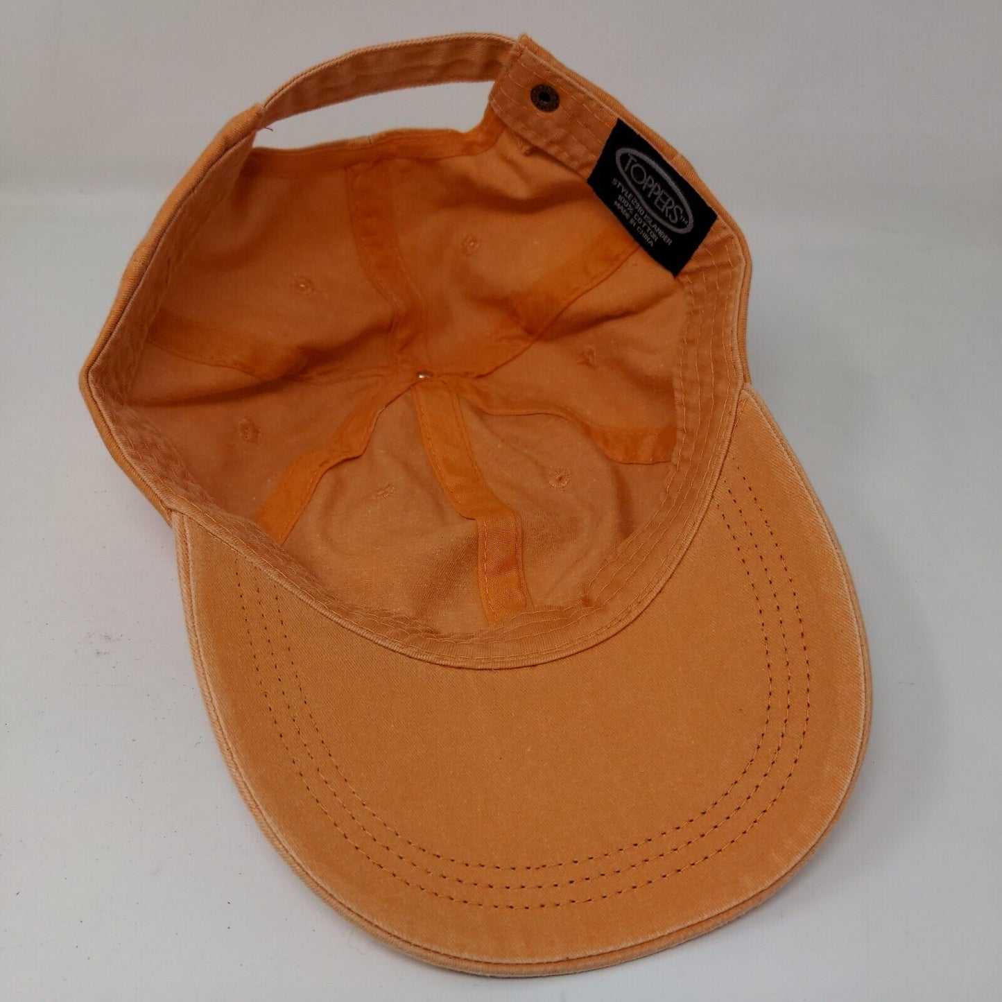 Topper Men's Slideback Hat Orange Adjustable Blank 100% Cotton