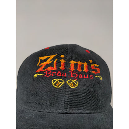 Zim's Brau Hause Oregon Strapback Hat Embroidered Logo Black