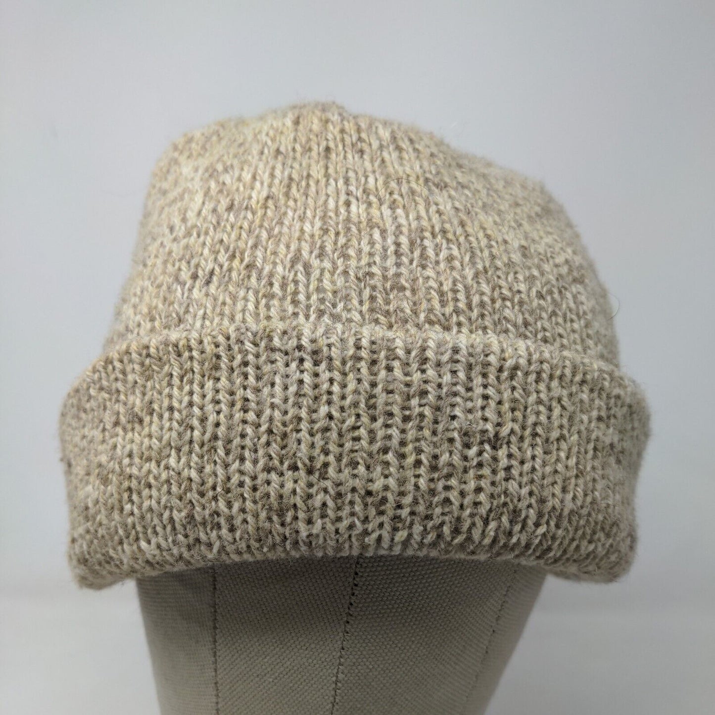 Eddie Bauer Women's Knit Beanie Hat Tan OSFA Vintage Made in USA