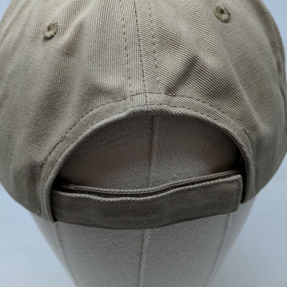 Lands' End Men's Strapback Hat Tan Size OS Hopscotch Air Embroidered Logo