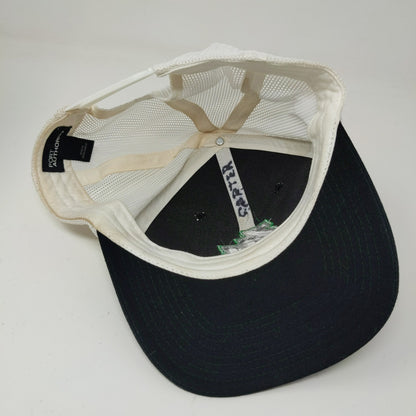 Port Authority Snapback Meshback Hat Embroidered ZLL Black White
