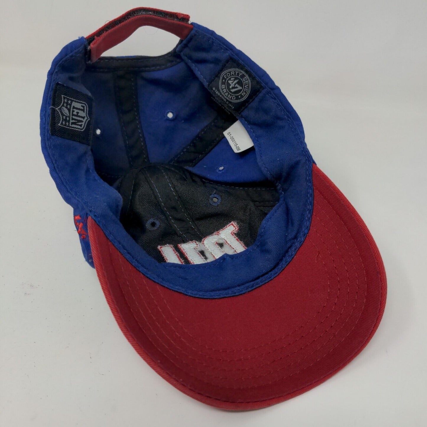 '47 Brand Boy's Baby Strapback Hat Blue Red New York Giants Embroidered NFL