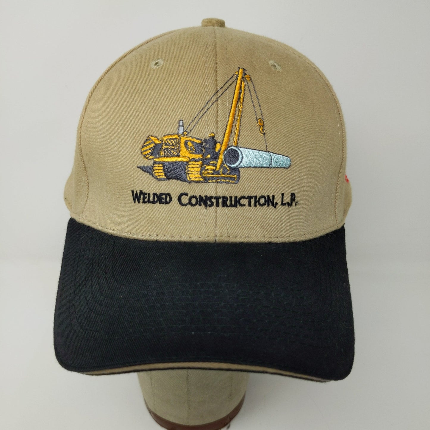 Welded Construction Hat Embroidered Crane Logo Brown Black Slideback