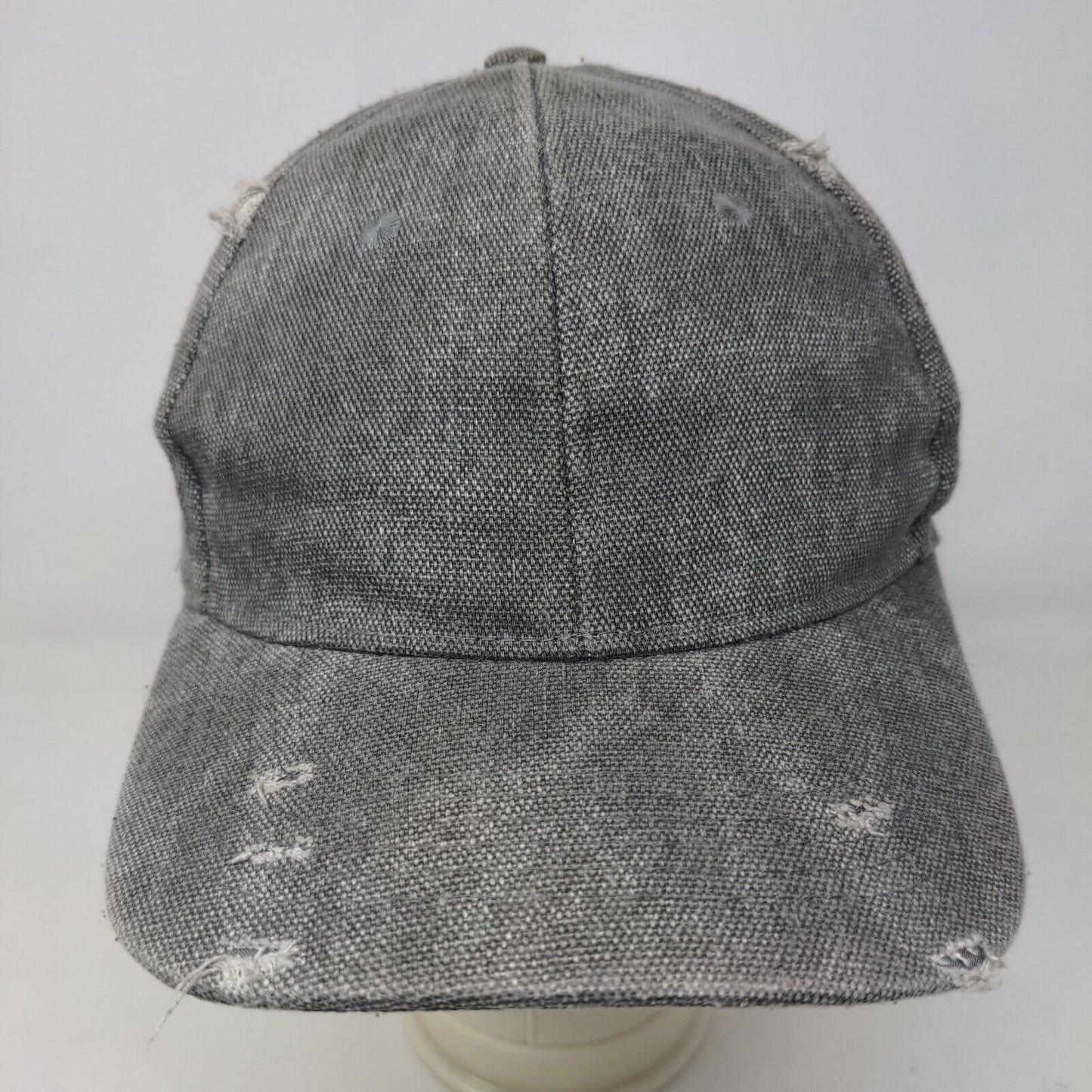 Unbranded Men's Snapback Hat Gray Adjustable Blank Distressed Accents