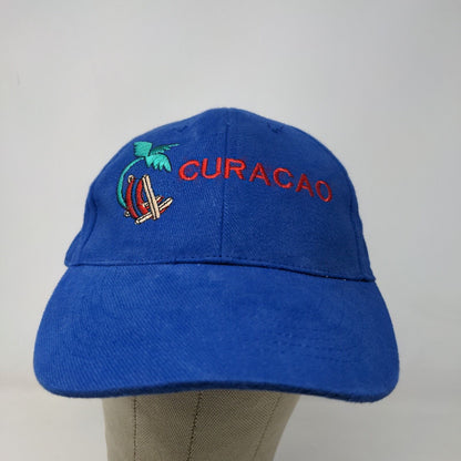 Curaco Men's Slideback Hat Blue Embroidered Logo Caribbean Beach