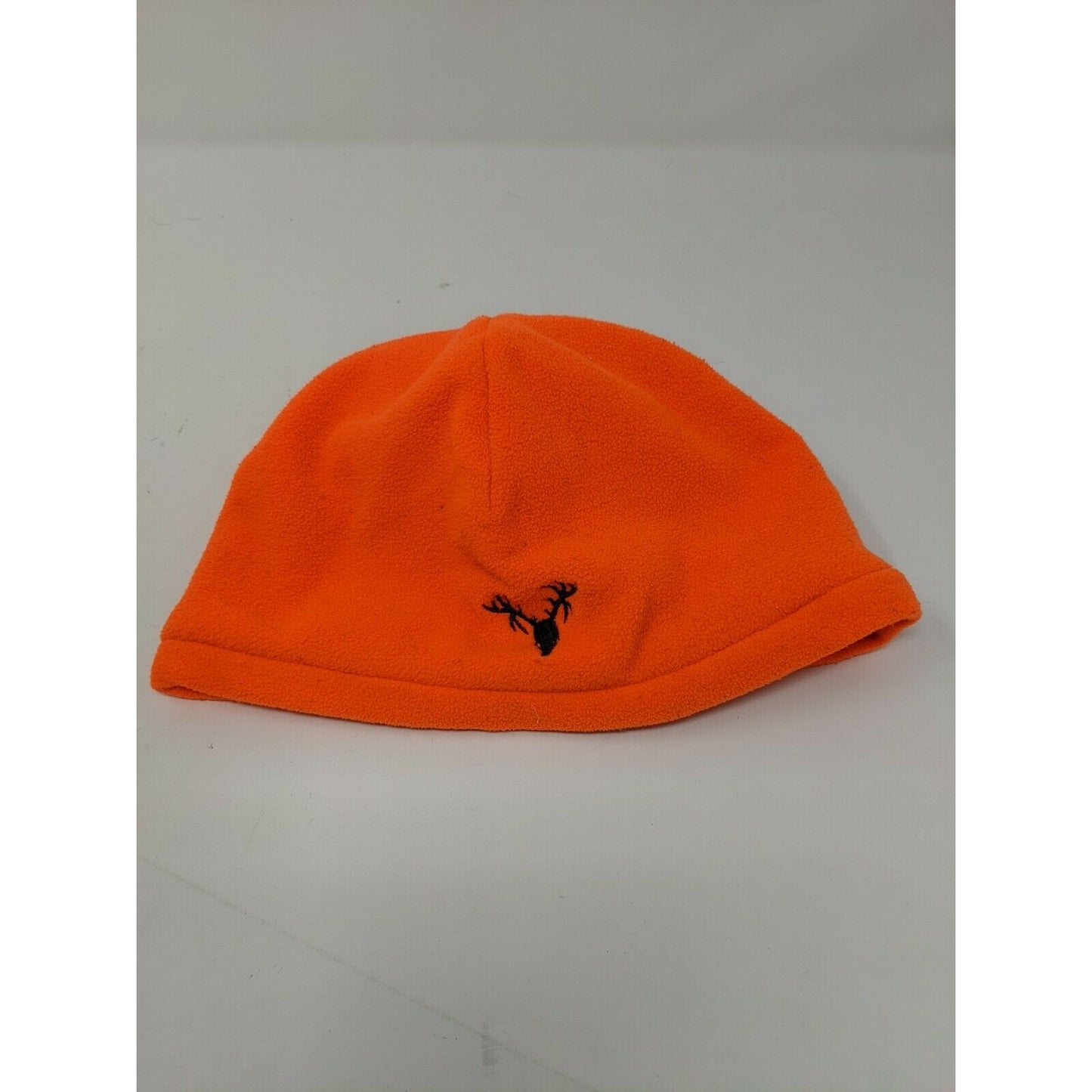 Hot Shot Orange Deer Beanie Hat Soft Warm One Size Fits Embroidered Logo