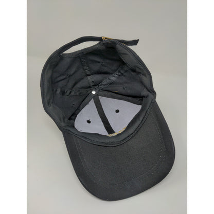 Warrior Custom Golf Slideback Hat Black Embroidered Logo Spell Out