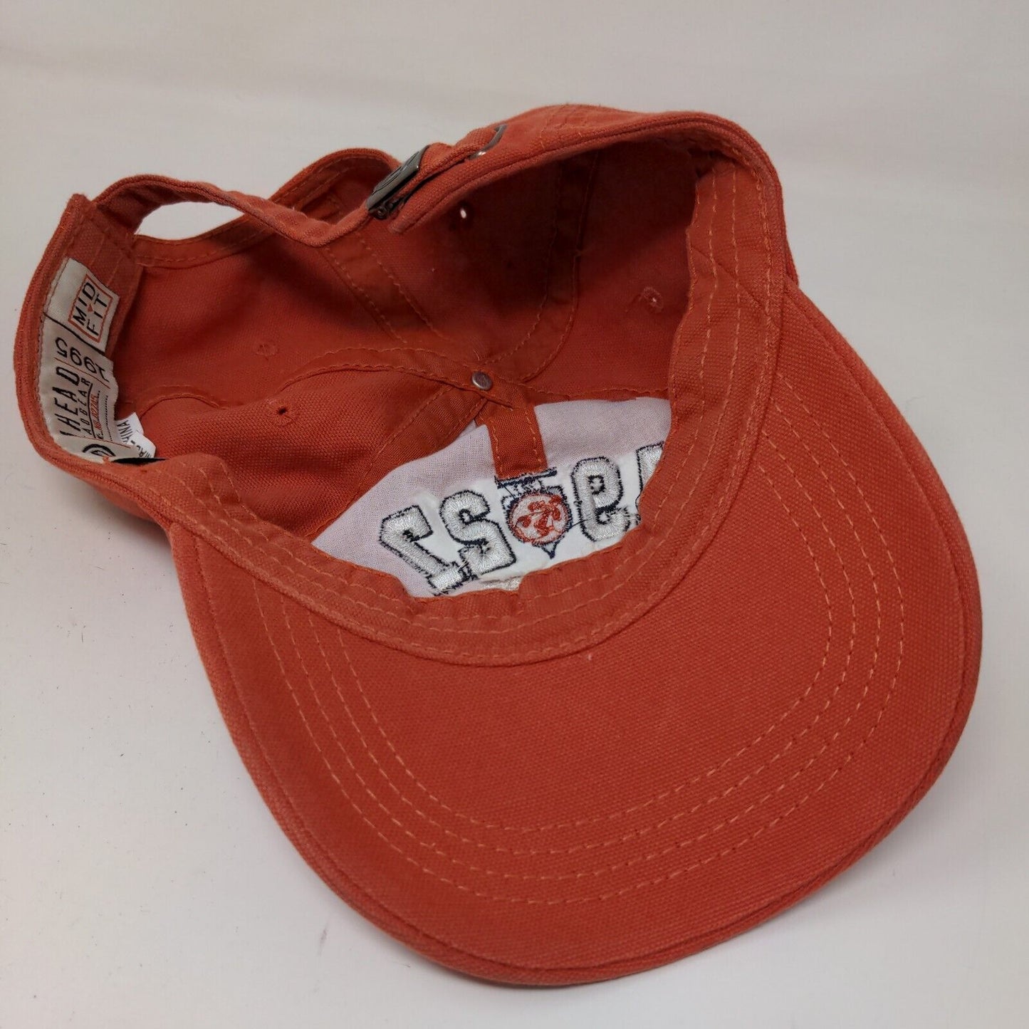 Ahead Men's Slideback Hat Orange Mid Fit Embroidered Concord 1927 Logo