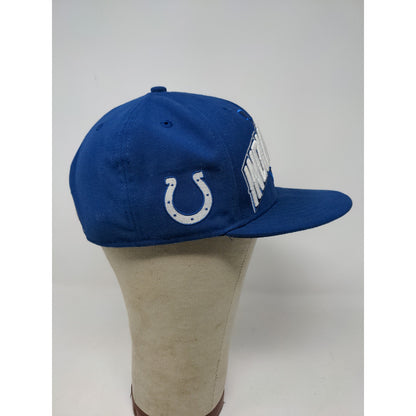 NFL Indianapolis Colts New Era 59Fifty Fitted Hat Size 7 1/8 Blue Embroidered