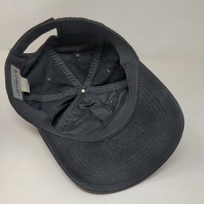 Carhartt Men's Strapback Hat Black Adjustable Patch Logo Spring 2021