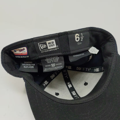 New Era 59Fifty MLB Official On-Field Cap New York Yankees Fitted SZ 6 1/2 Black