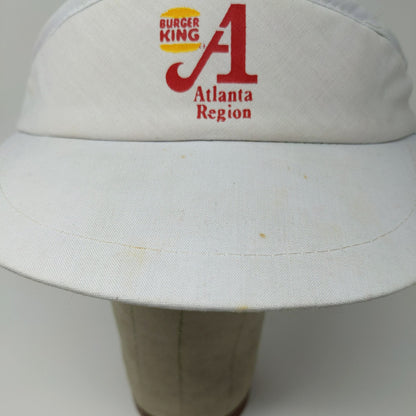Burger King Atlanta Region Slideback Sun Visor Hat White Graphic Logo