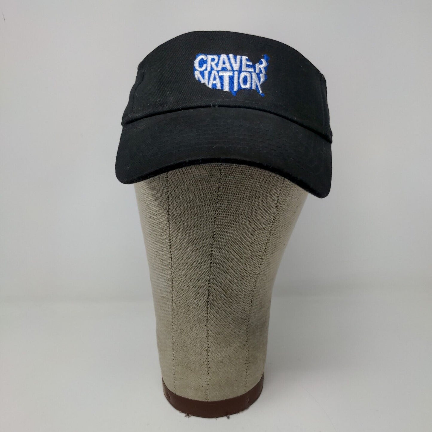 White Castle Craver Nation Strapback Sun Visor Hat Black Adjustable Embroidered