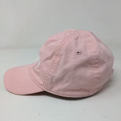Old Navy Girl's Stretchy Hat Pink Size M Embroidered Logo 100% Cotton