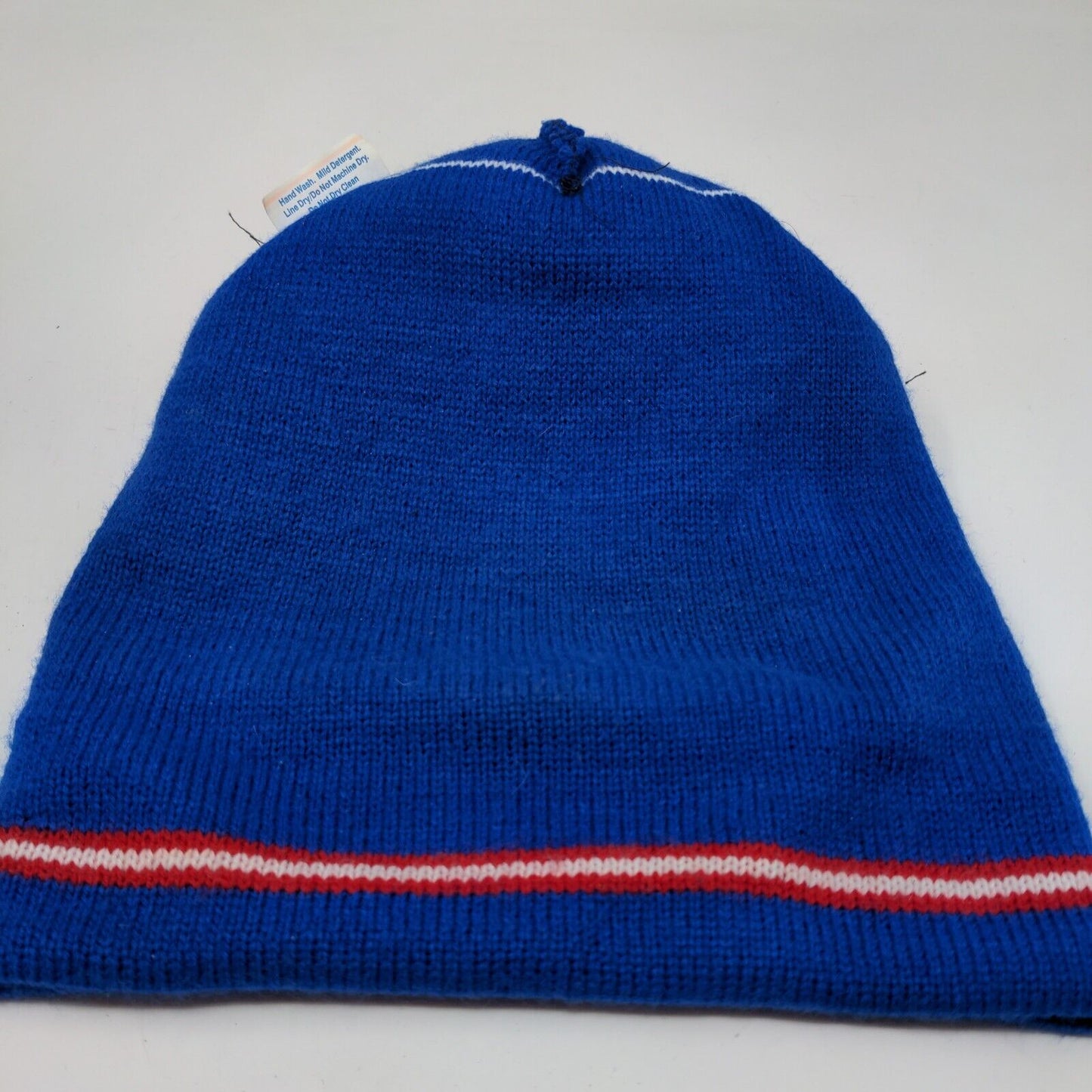 Cap America Men's Knit Beanie Hat Cap Blue Sweetwater Made in USA Pom Pom
