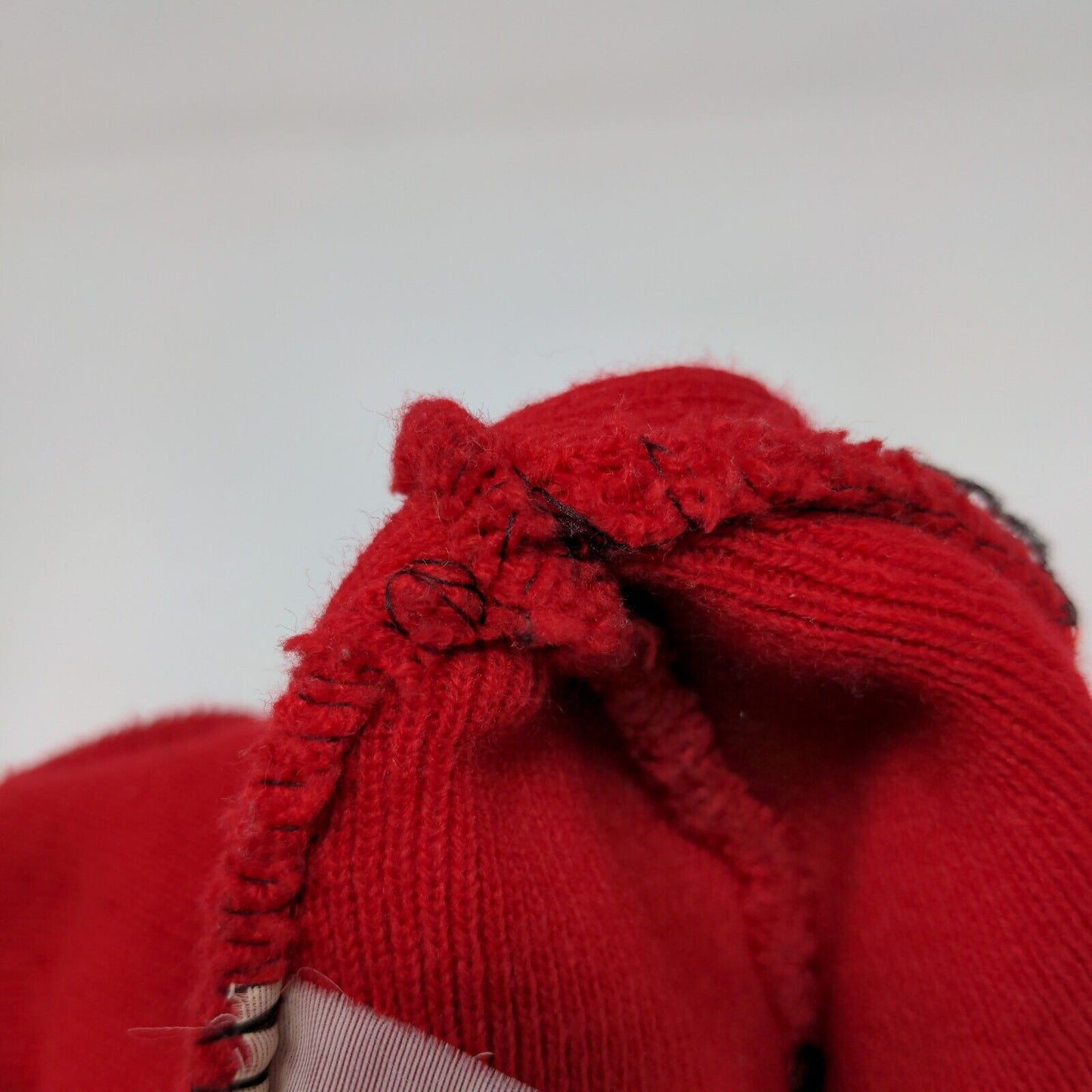 Clear View Red Winter Beanie Hat Cap Embroidered One Size Logo Spell Out