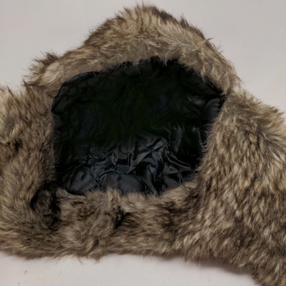 Unbranded Men's Trapper Hat Red Plaid Quilted Lined Vegan Fur Ear Flaps