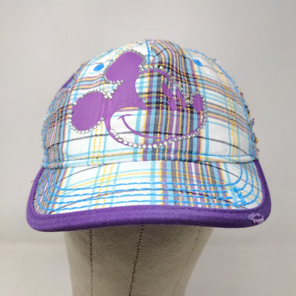 Disney Parks Women's Strapback Hat Purple OSFA Mickey Mouse Rhinestone